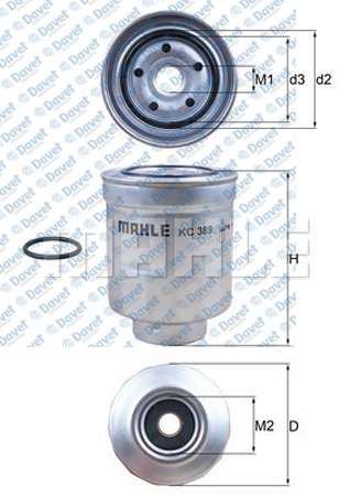 MAHLE KC389D Yakit Filtresi Corolla-Auris 007-11 1.4 D4d Dizel